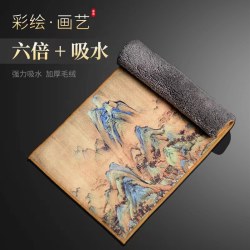 天猫 德化陶瓷高档毛绒吸水茶巾禅意中式茶布桌布养壶抹布毛巾茶道配件