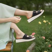 Clarks 其乐女士一脚蹬拖鞋露趾搭扣厚底休闲凉鞋拖鞋