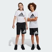 adidas 夏季中性大童经典logo针织中腰舒适透气运动休闲系带短裤