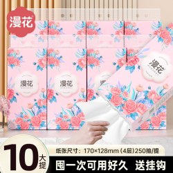 漫花 悬挂式抽纸 4层250抽1包(170*128mm)