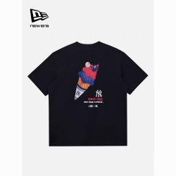 NEW ERA New正品NY冰淇淋男女印花情侣T恤美式夏季宽松短袖