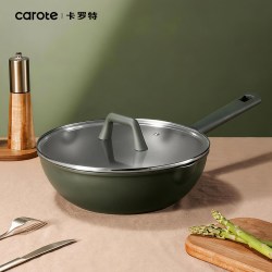 卡罗特 cosyhh系列 1004468 铝合金不粘炒锅 32cm 墨绿色