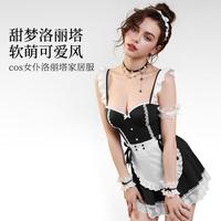 MY BODY 时尚女仆洛丽塔吊带睡裙 女士带胸垫蕾丝睡衣