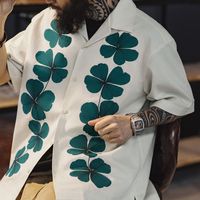 百亿补贴：马登 男士复古印花翻领短袖衬衫