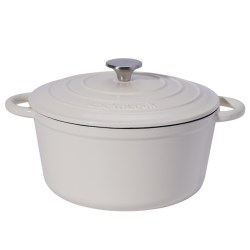 LOCK&LOCK 珐琅锅铸铁锅家用炖锅焖烧锅汤锅电磁炉燃气红色白色24cm