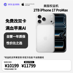 Apple iPhone 17 Pro Max 双eSIM卡 银色 2TB 5G手机
