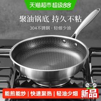 移动端、88VIP:卡罗特 不锈钢蜂窝不粘 煎锅