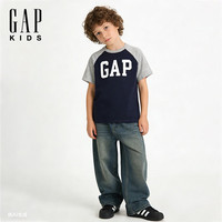 Gap 867597/893459 纯棉Logo印花 海军蓝 130cm 儿童短袖T恤