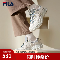 FILA 厚底透气老爹鞋 雨雾灰 38.5 女运动鞋