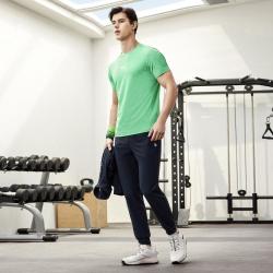 FILA 男装运动T恤男士防晒吸湿速干健身户外针织短袖衫