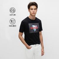 BOSS HUGO BOSS夏男式短袖logo印花T恤