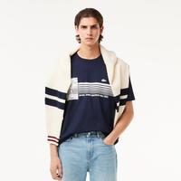 限尺码：LACOSTE 法国鳄鱼男装时尚潮流印花纯棉正肩圆领短袖T恤经典百搭男式T恤