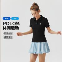斯凯奇 26年夏质感显瘦女式polo衫高尔夫运动t恤女