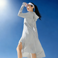 波司登 夏季遮阳防紫外线UPF100+冰丝凉感透气长款原纱防晒衣女