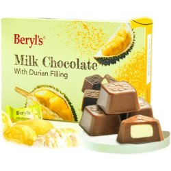 倍乐思 Beryls倍乐思榴莲夹心牛奶巧克力40g马来西亚进口抹茶味夹心黑巧