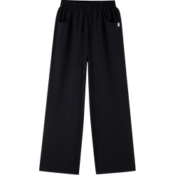 安奈儿 儿童直筒宽松纯色休闲裤 黑色 170