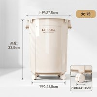 千屿 QY-70770 简约无盖式家用垃圾桶 12L 军绿色 可移动
