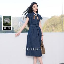 三彩 女士绑带连衣裙 2026春夏新款