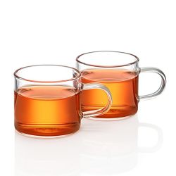 忆壶茶 CP01品杯 玻璃小茶杯 带把手 耐热加厚 200mL以下 2只装