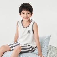 巴拉巴拉 男童背心套装夏季空调服儿童睡衣套装小童中大童家居服
