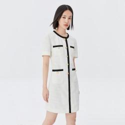 LILY 女士复古小香风显瘦短款连衣裙