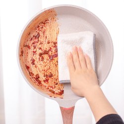 云蕾 竹纤维抹布洗碗布 吸水不掉毛不易沾油 23厘米