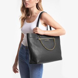 MICHAEL KORS 迈克高仕MK女包SLATER单肩手提托特通勤包黑色大号七夕礼物