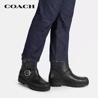COACH 男士经典皮革短靴黑色CD8708D（41）礼物