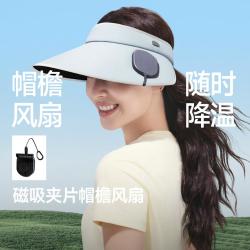 蕉下 便携磁吸女男户外降温轻薄长续航低风噪静音帽檐风扇