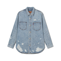 Levi's 0017E 宽松破洞 男士牛仔夹克