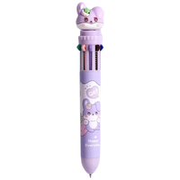真彩 12色紫芋兔圆珠笔 按压式彩色多功能笔