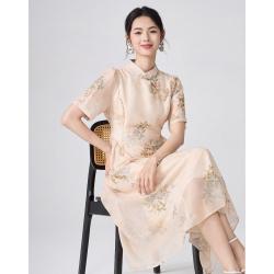 爱依莲 女士改良版旗袍设计连衣裙