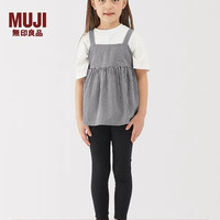 無印良品 MUJI 无印良品 MUJI 大童泡泡纱吊带罩衫衬衫衬衣女童童装纯棉26年夏季