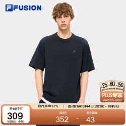 FILA FUSION斐乐潮牌章昊同款男针织短袖T恤2026夏季休闲宽松运动上衣
