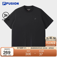 FILA FUSION斐乐潮牌男子针织短袖衫2025秋季新款时尚休闲干爽T恤