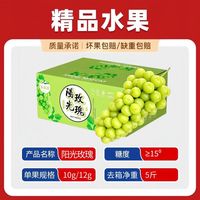 百亿补贴：乐哆源 葡萄阳光玫瑰青提四川应季新鲜水果葡提子 净重5斤单果10g以上