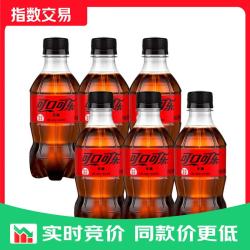 可口可乐 零度无糖可乐 300ml*6瓶 罐装 碳酸饮料