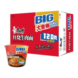 康师傅 师傅 大食桶红烧牛肉面 112g×12桶