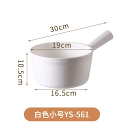 DIY 无品牌 加厚耐摔塑料水舀 厨房厕所浇花 小号 白色