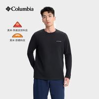 Columbia 长袖T恤男26秋冬户外舒适保暖银点热能打底衫防晒UPF50秋衣XE9365 010 XL