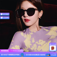 VERSACE 女款太阳镜 黑色镜框/暗灰色镜片