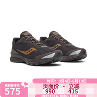 saucony 男女同款Kinvara 1潮流休闲运动鞋复古老爹鞋101650 布朗黑/古铜金 38.5 (US6)