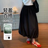 马克华菲 夏季花苞裙半身裙高腰中长款云朵裙蓬蓬泡泡裙