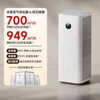 米家 空气净化器6双芯除菌甲醛宠物吸烟除异味家用9.7kg吸猫毛神器