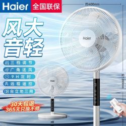 海尔 电风扇家用风扇立式摇头卧室落地扇遥控客厅电扇