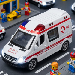 驰誉车玩 大号救护车玩具仿真合金车模汽车模型儿童警车玩具男孩礼物
