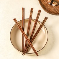 川岛屋 红檀木 抗菌防霉 实木筷子