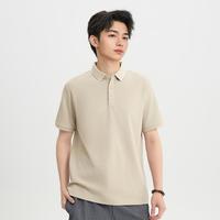 三福 2026夏季男士撞边翻领短T恤 休闲POLO衫简约上衣518210