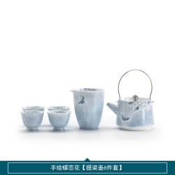 叁旬 手绘蝶恋花提梁壶