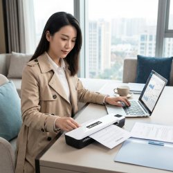 焱图便携式专业高速双面文档扫描仪 高清文件票据档案办公进纸合同连续自动翻页馈纸式小型照片书籍双面扫描